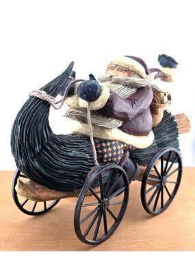 Williraye Studio Santa Claus Sleigh & Wheels Hand-Painted 1997 Design #2213
